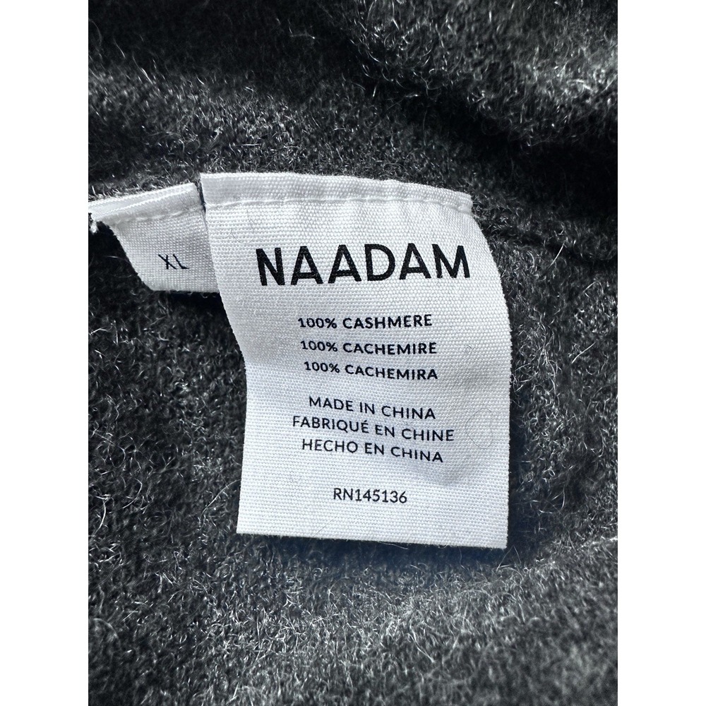 New With Tags NAADAM The Original 100% Cashmere Sweater Men's Gray Size XL - Picture 6 of 9